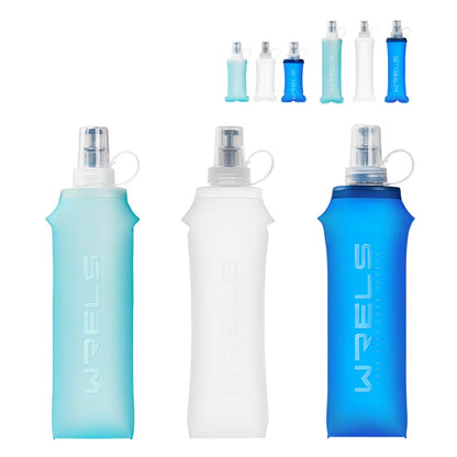 Folding Collapsible Water Bottle Running Water Bottle Soft Flask TPU Bpa-Free Camping Hiking Travel Folding Water Bottle