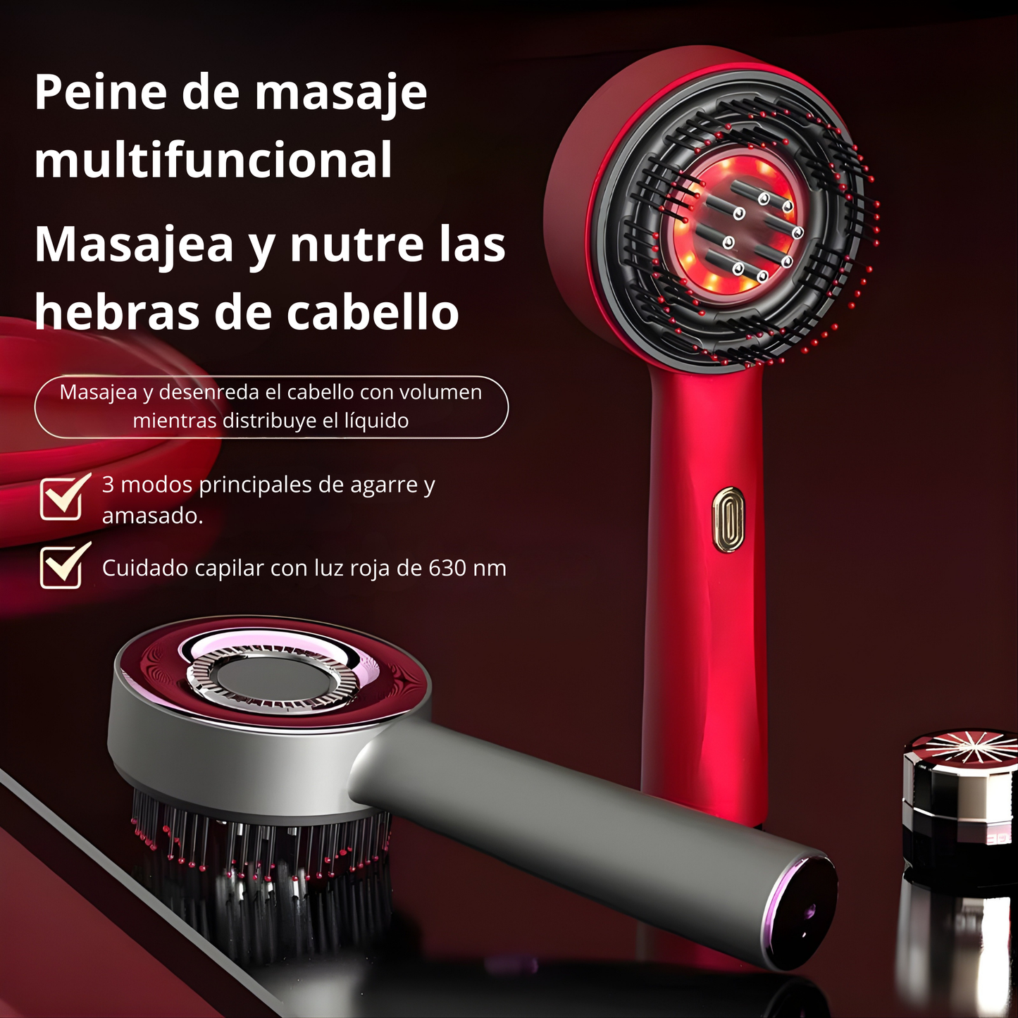 Peine Masajeador Anticaída LED