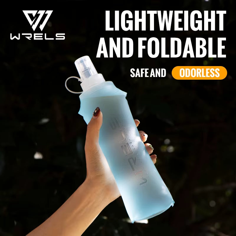 Folding Collapsible Water Bottle Running Water Bottle Soft Flask TPU Bpa-Free Camping Hiking Travel Folding Water Bottle