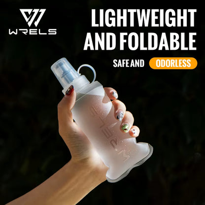 Folding Collapsible Water Bottle Running Water Bottle Soft Flask TPU Bpa-Free Camping Hiking Travel Folding Water Bottle