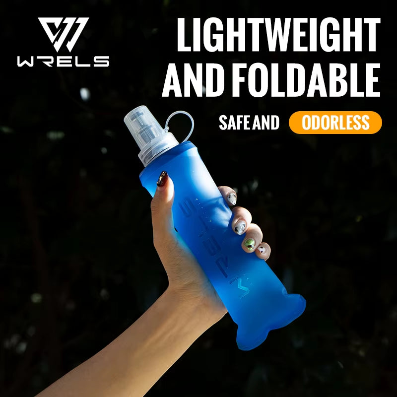 Folding Collapsible Water Bottle Running Water Bottle Soft Flask TPU Bpa-Free Camping Hiking Travel Folding Water Bottle