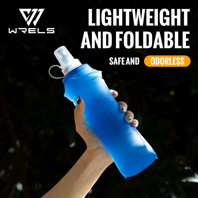 Folding Collapsible Water Bottle Running Water Bottle Soft Flask TPU Bpa-Free Camping Hiking Travel Folding Water Bottle