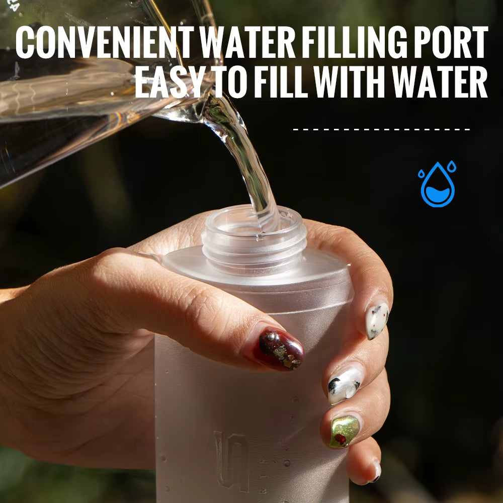 Folding Collapsible Water Bottle Running Water Bottle Soft Flask TPU Bpa-Free Camping Hiking Travel Folding Water Bottle