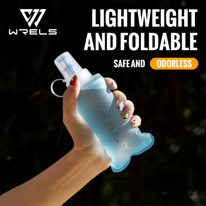 Folding Collapsible Water Bottle Running Water Bottle Soft Flask TPU Bpa-Free Camping Hiking Travel Folding Water Bottle